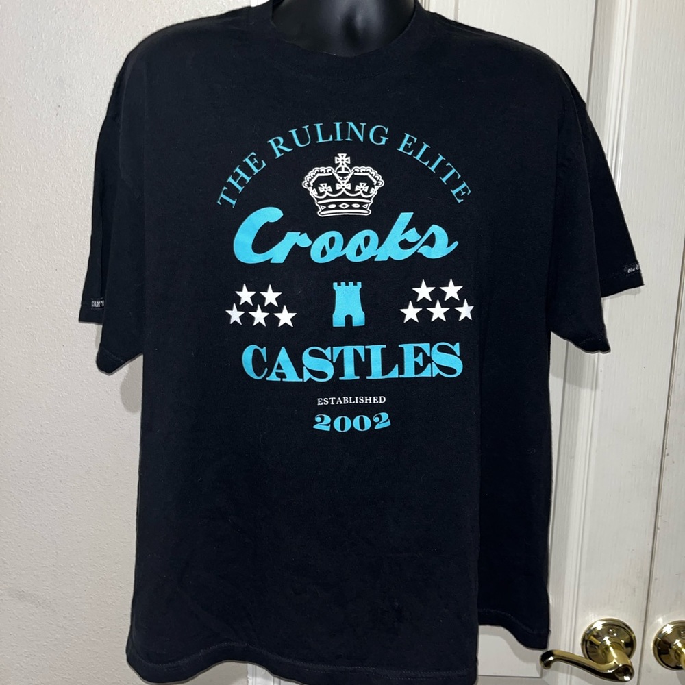 Crooks And Castles T Shirt Black & Tiffany